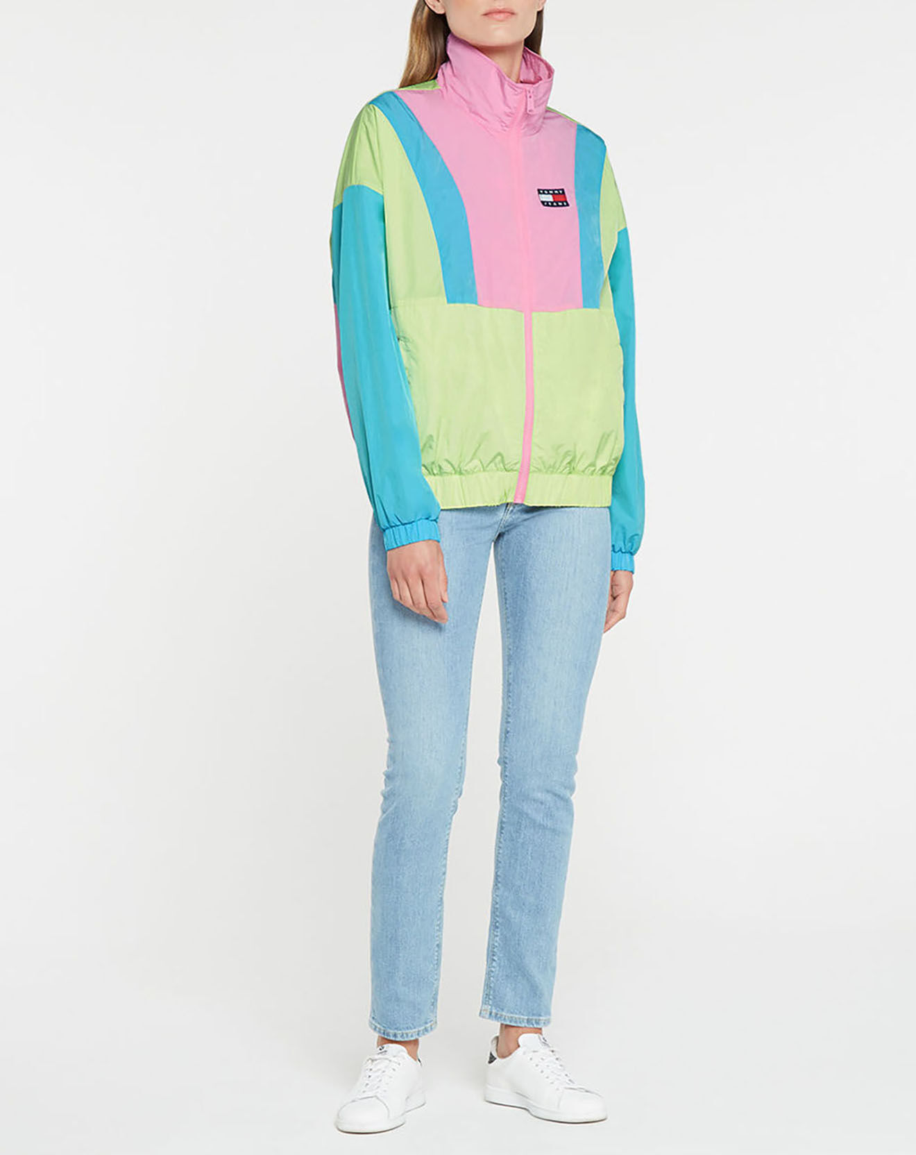 Tommy Jeans Coupe-vent colorblock zip through multicolore