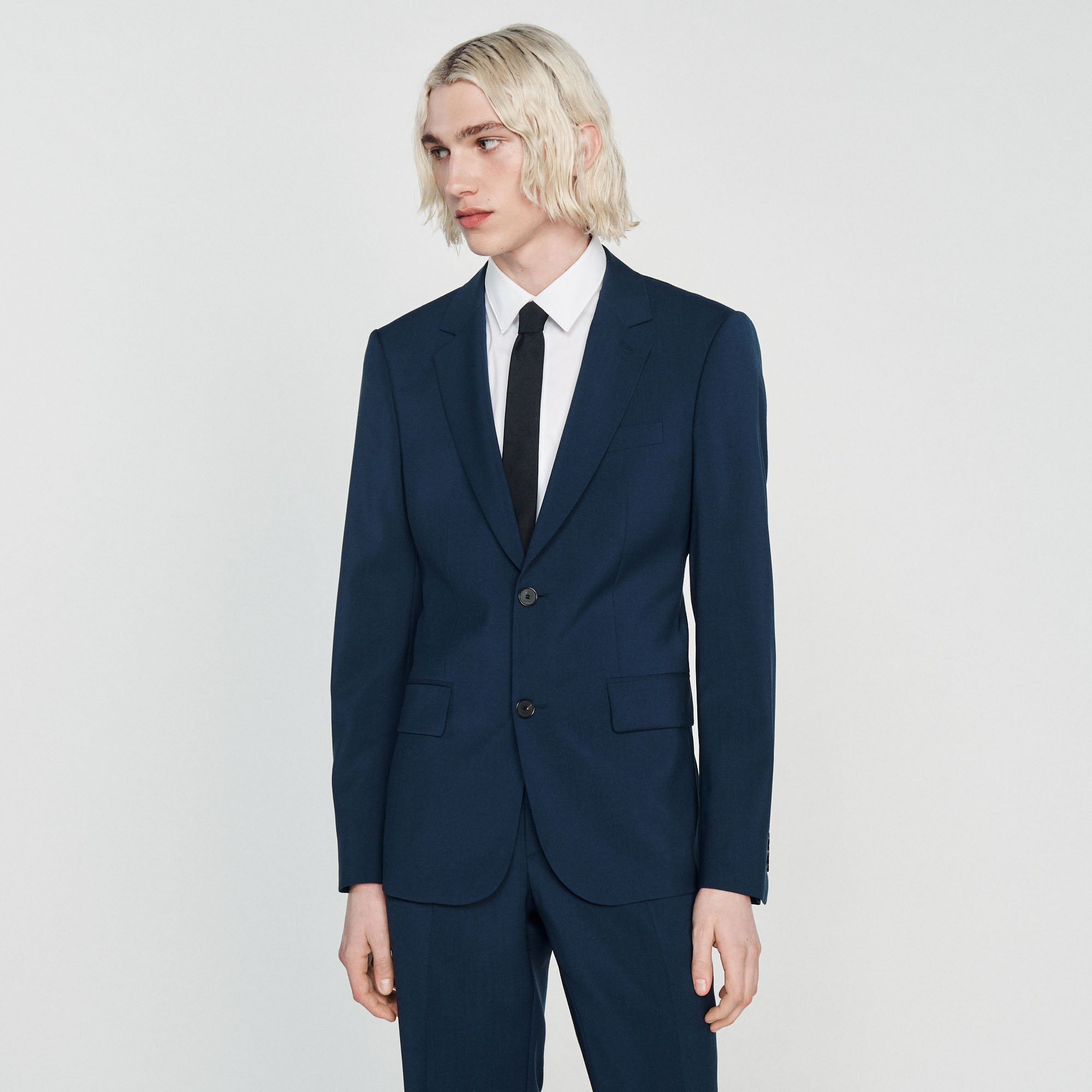 Veste de costume en laine vierge
