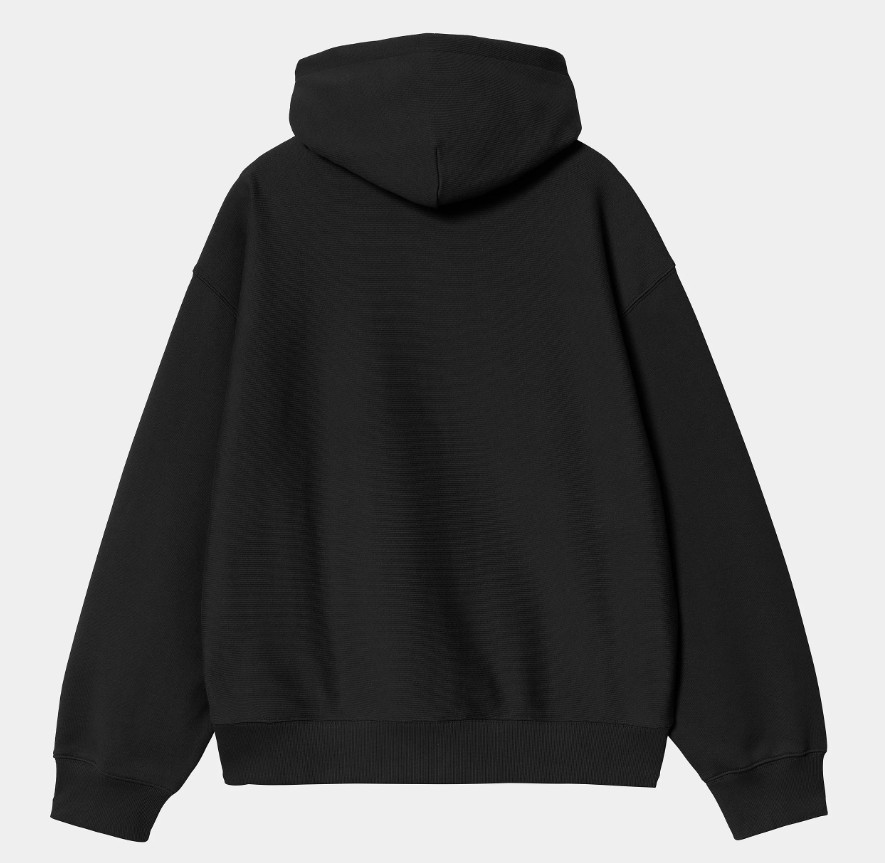 Carhartt WIP Hooded Label Script Sweat Black