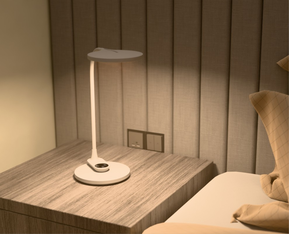 Horizon LED Tisch Leuchte Wand Lampe mit Schwanenhals (41-5011.126) - Weiss