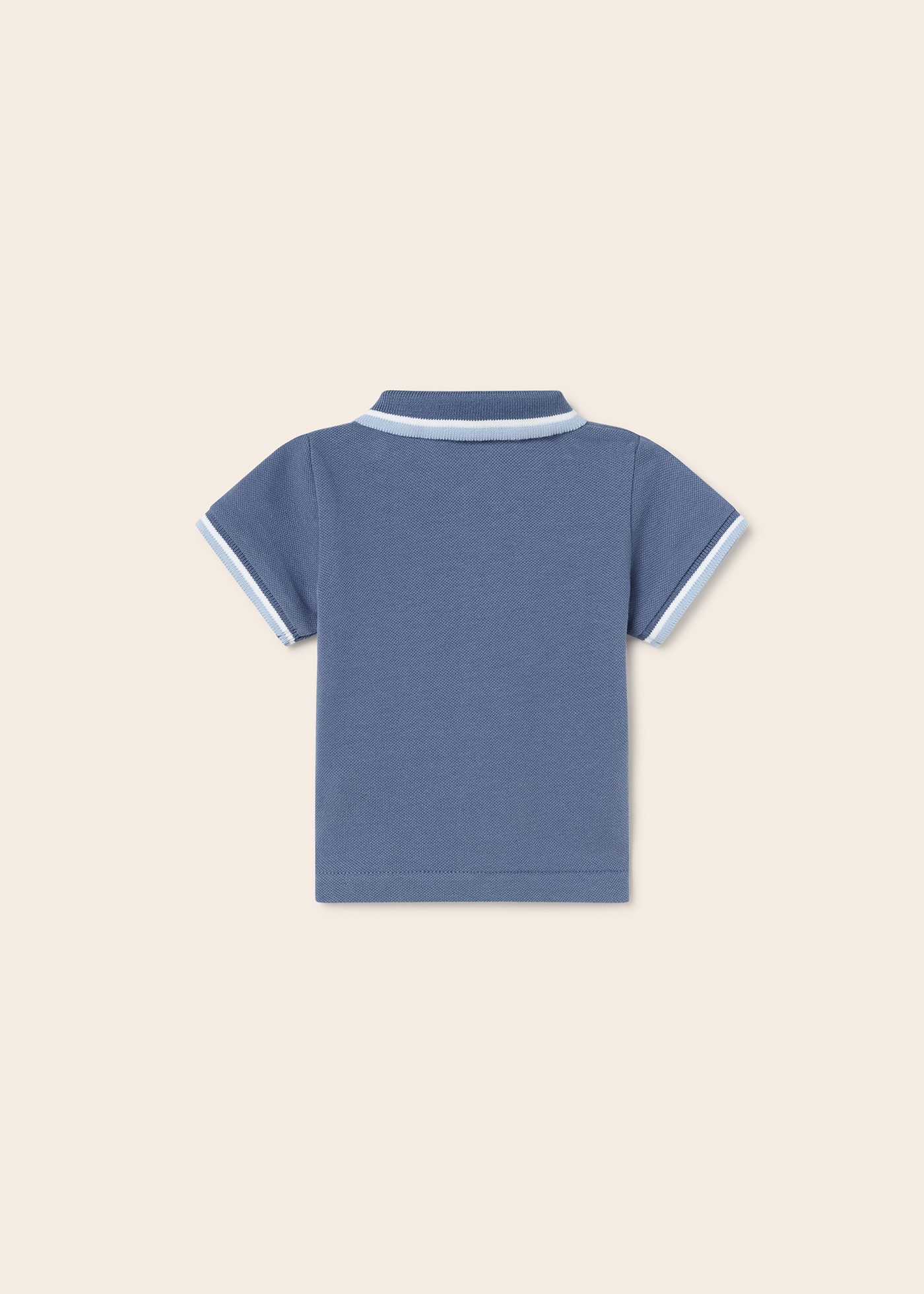 Camisa polo de algodão de manga curta para recém-nascido