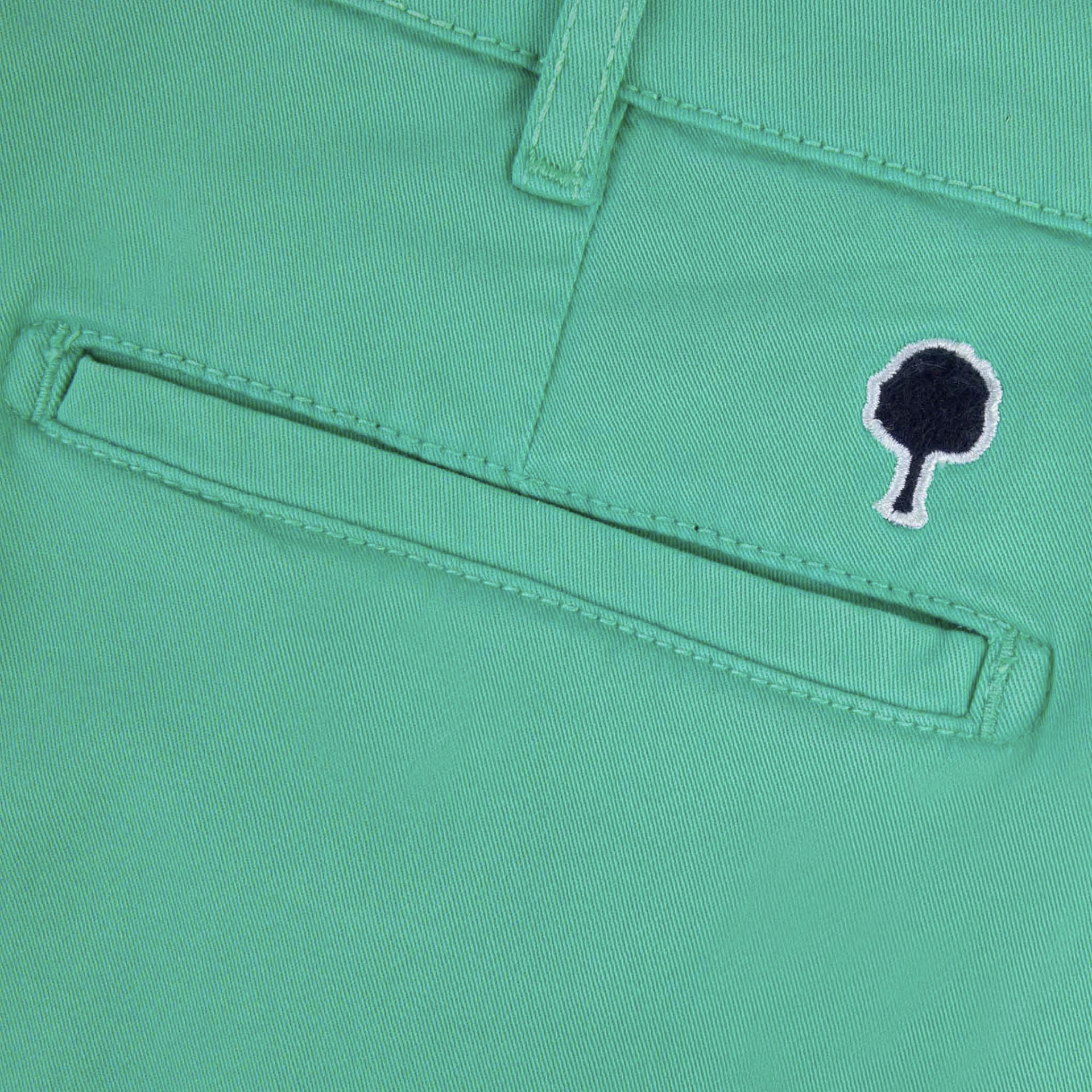 Short vert menthe coupe fuselée coton et coton biologique - modèle saulieu