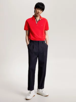 Check Placket Regular Fit Polo