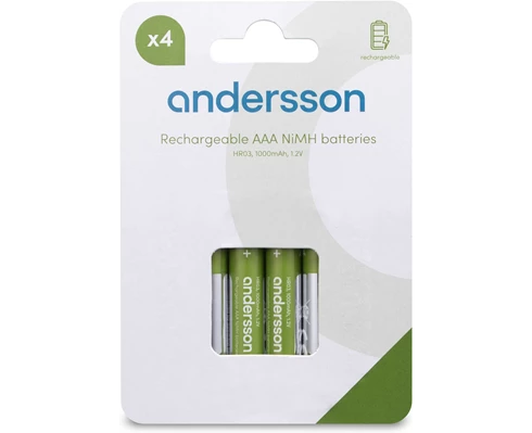 Andersson HR03 AAA NiMH 1000mAh 4-pcs