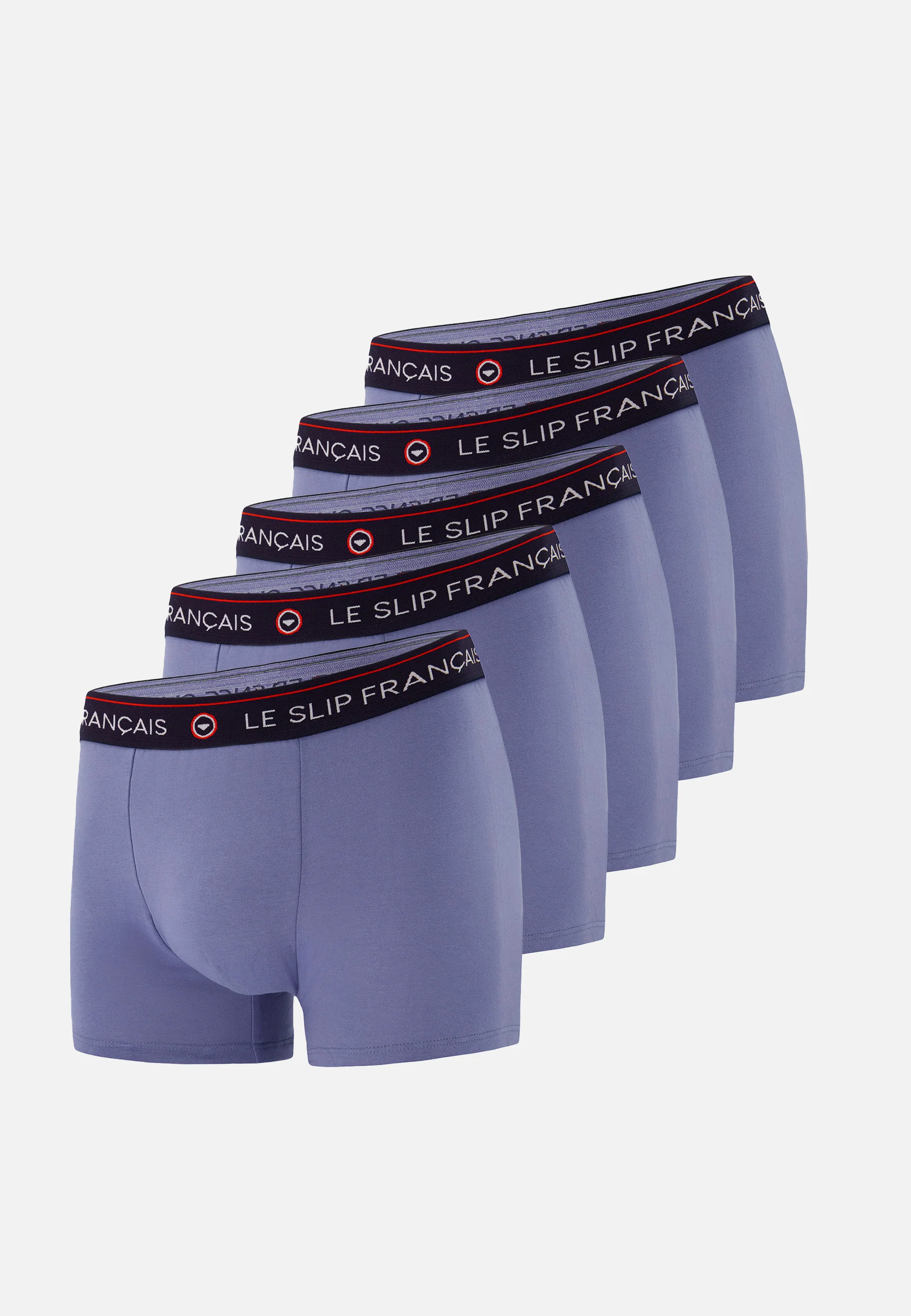 Cinquo de boxers en coton-Pack Cinquo Boxer Redoutable Bleu Jean