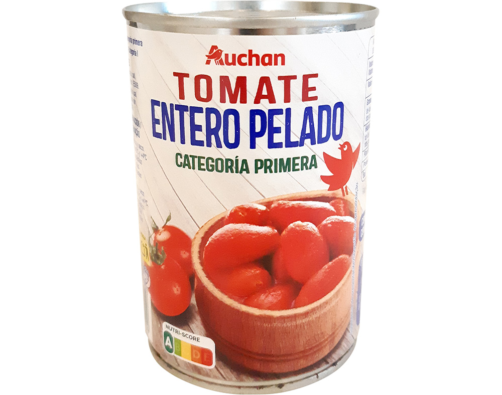 TOMATE AUCHAN INTEIRO PELADO 380 (240) G