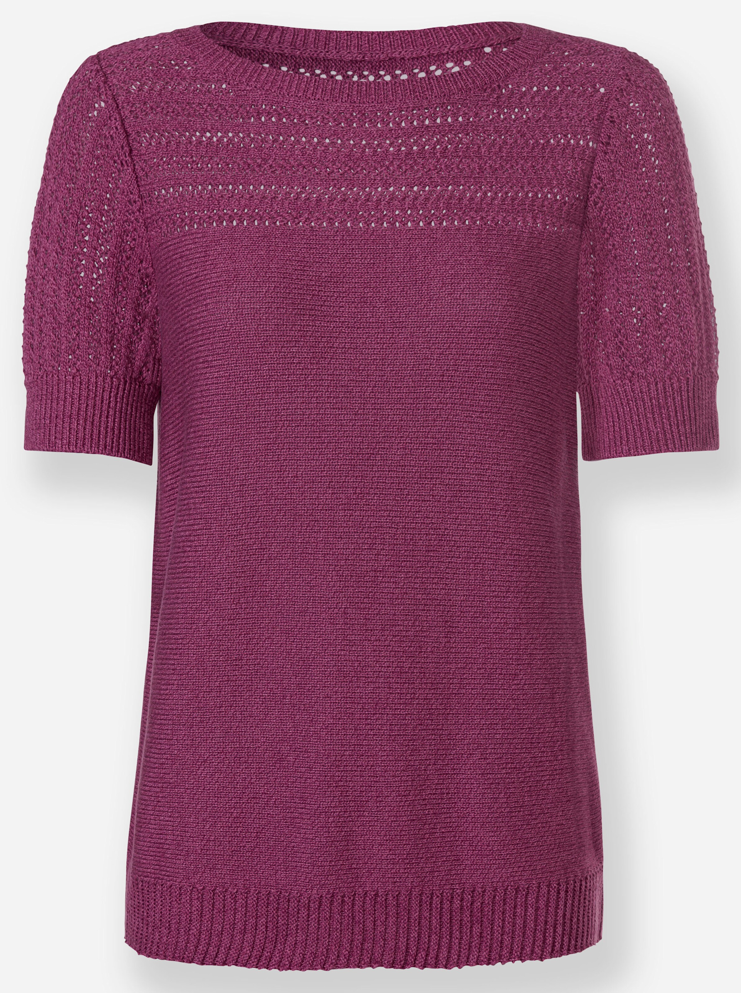 Pullover in malve-meliert