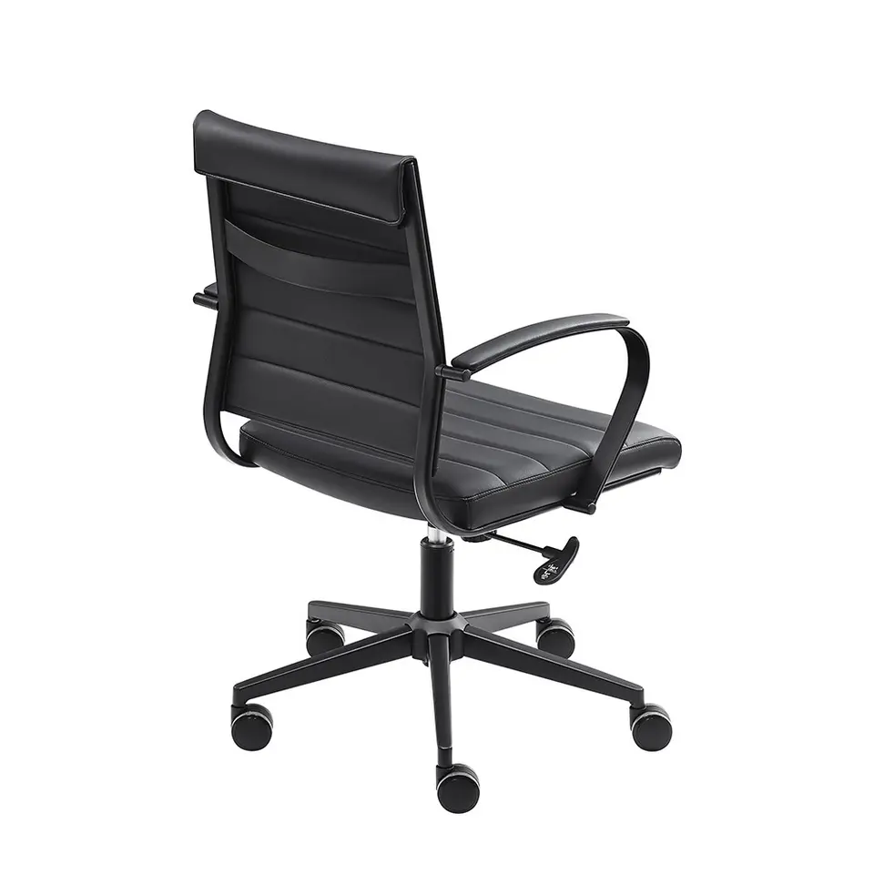 Bureaustoel Cádiz Zwart - Black Steel Edition