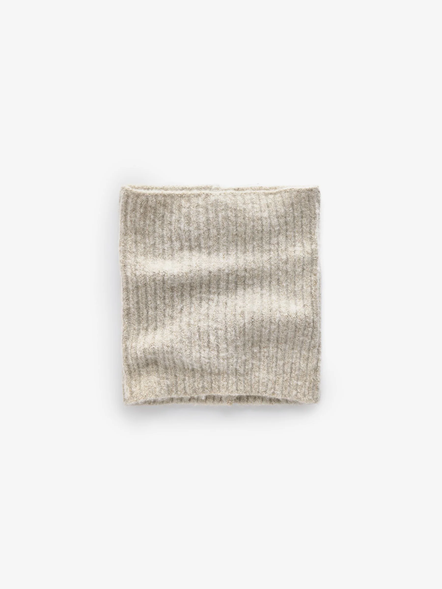 Moutkleurig - Chunky ribgebreide colsjaal (1-16jr)