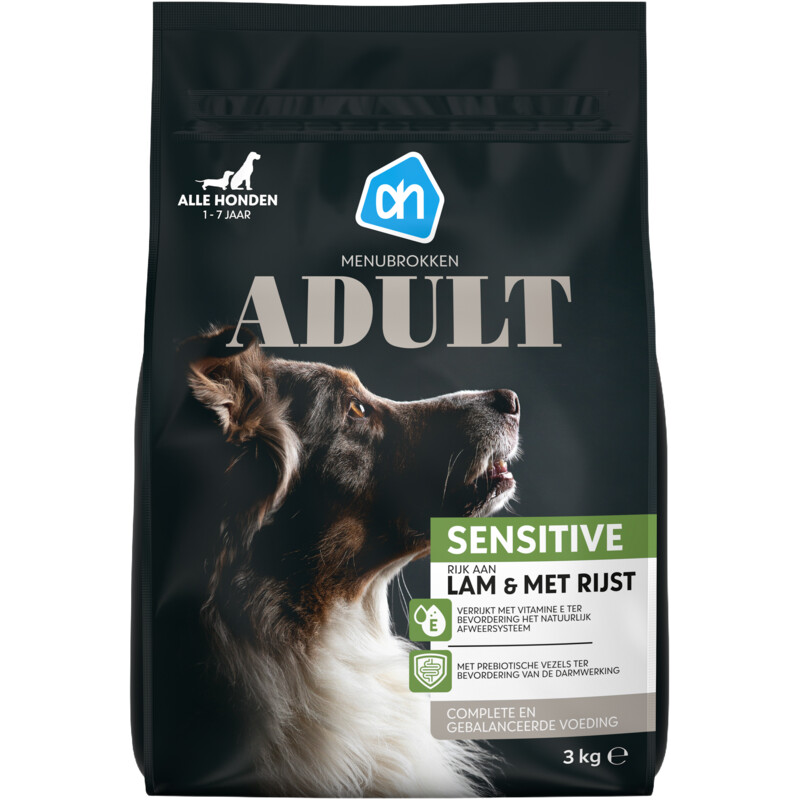 AH Menubrokken adult sensitive lam & rijst