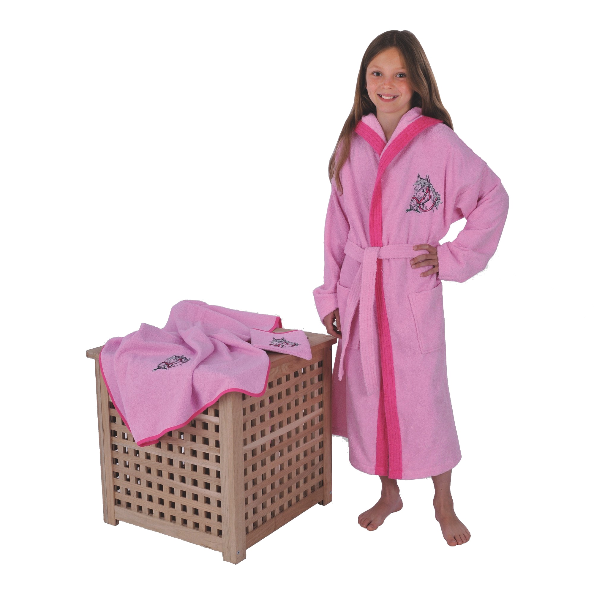 Wörner Kinderbademantel »Bademantel Pferd rosa«, 1 Stk.