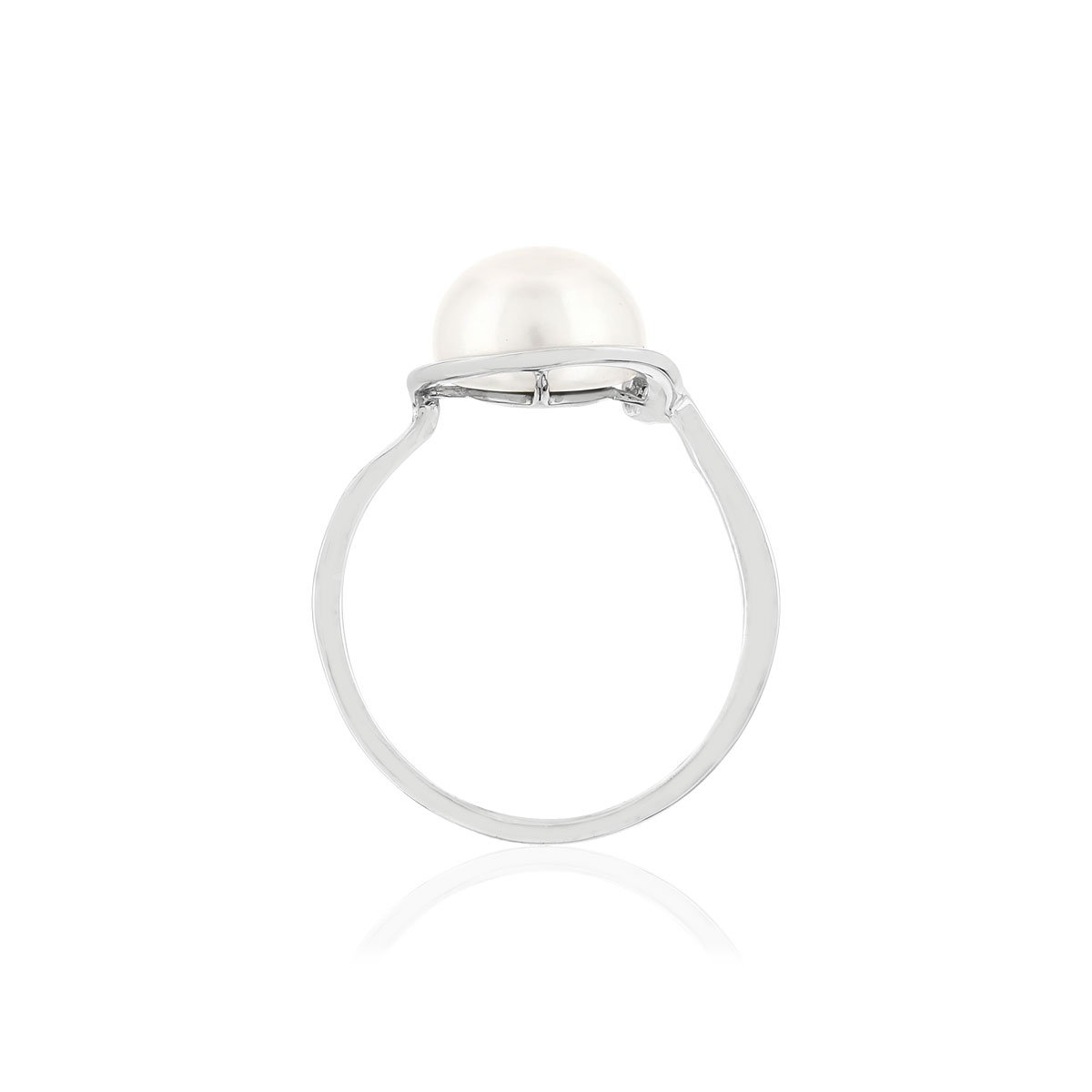 Bague argent 925, perle de culture de Chine.