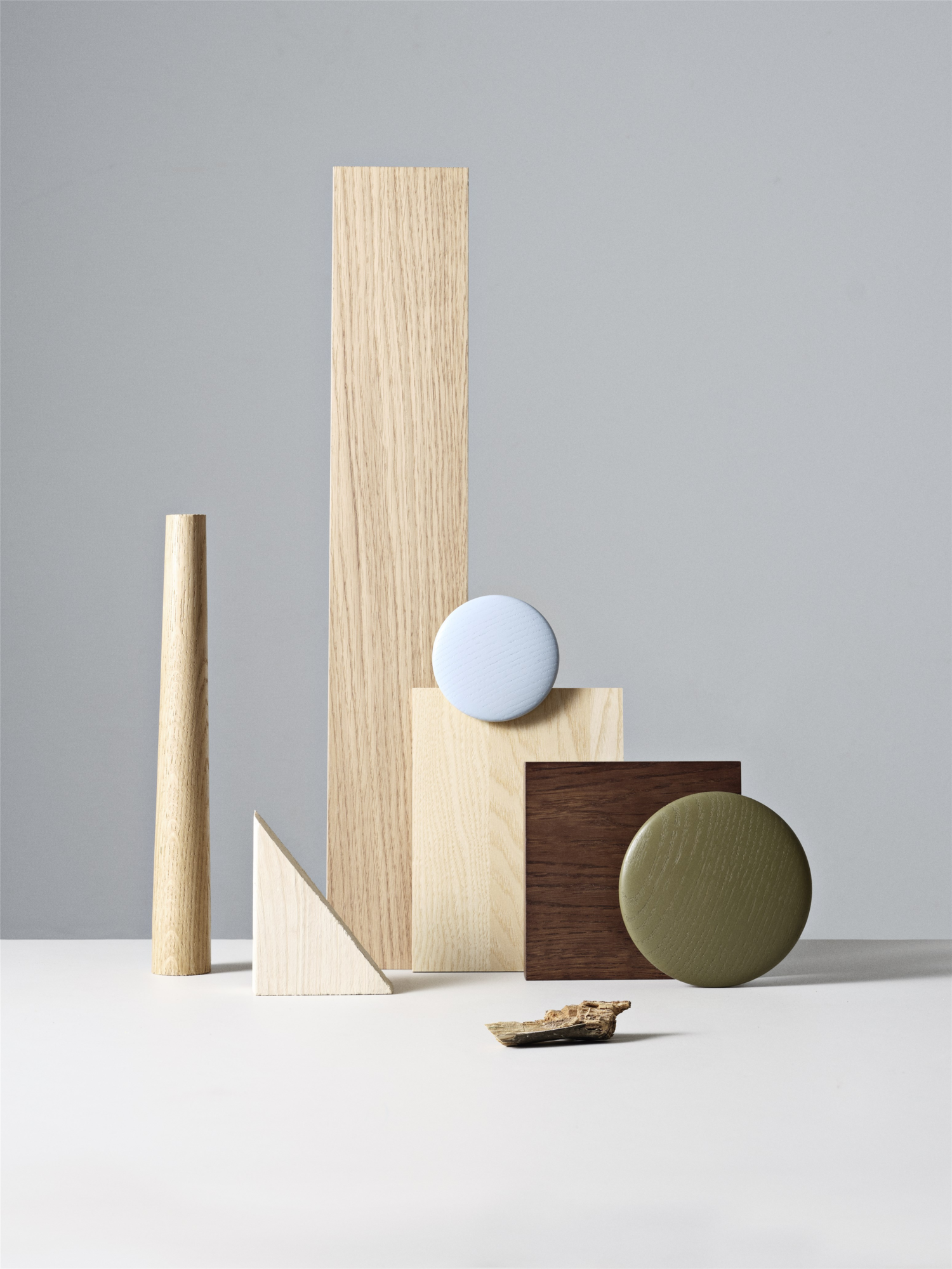 Wandhaken The Dots eiken - set van 5
