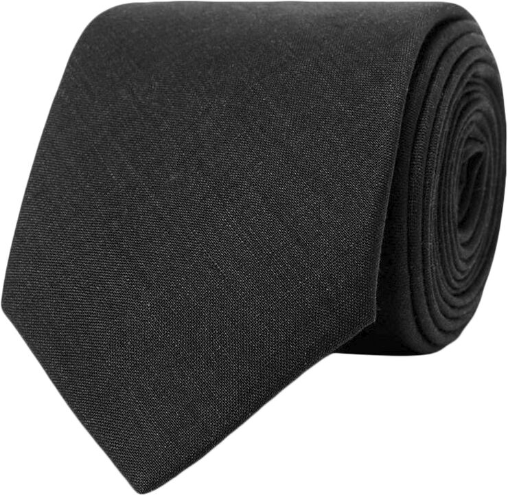 Selected Homme SLHLARS LINEN TIE Black