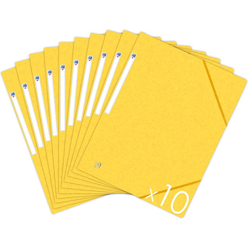 Chemise elastique 3 rabats oxford topfile+ a4 jaune