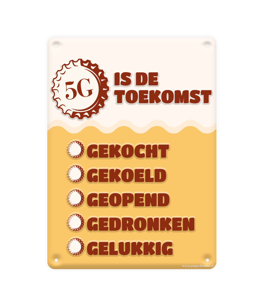 Metalen Bord 5G Is De Toekomst