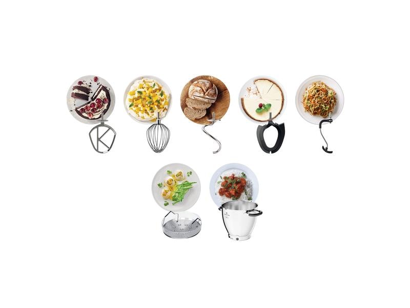 Kenwood Küchenmaschine Cooking Chef XL KCL95.004SI Silber Vielseitiges Küchengerät mit Koch- und Wiegefunktion