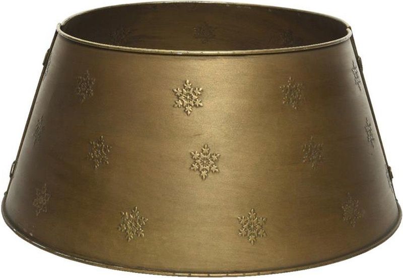 Everlands - Kerstboomrok - Goud - Metaal - Diameter 70 cm - Hoogte 28 cm