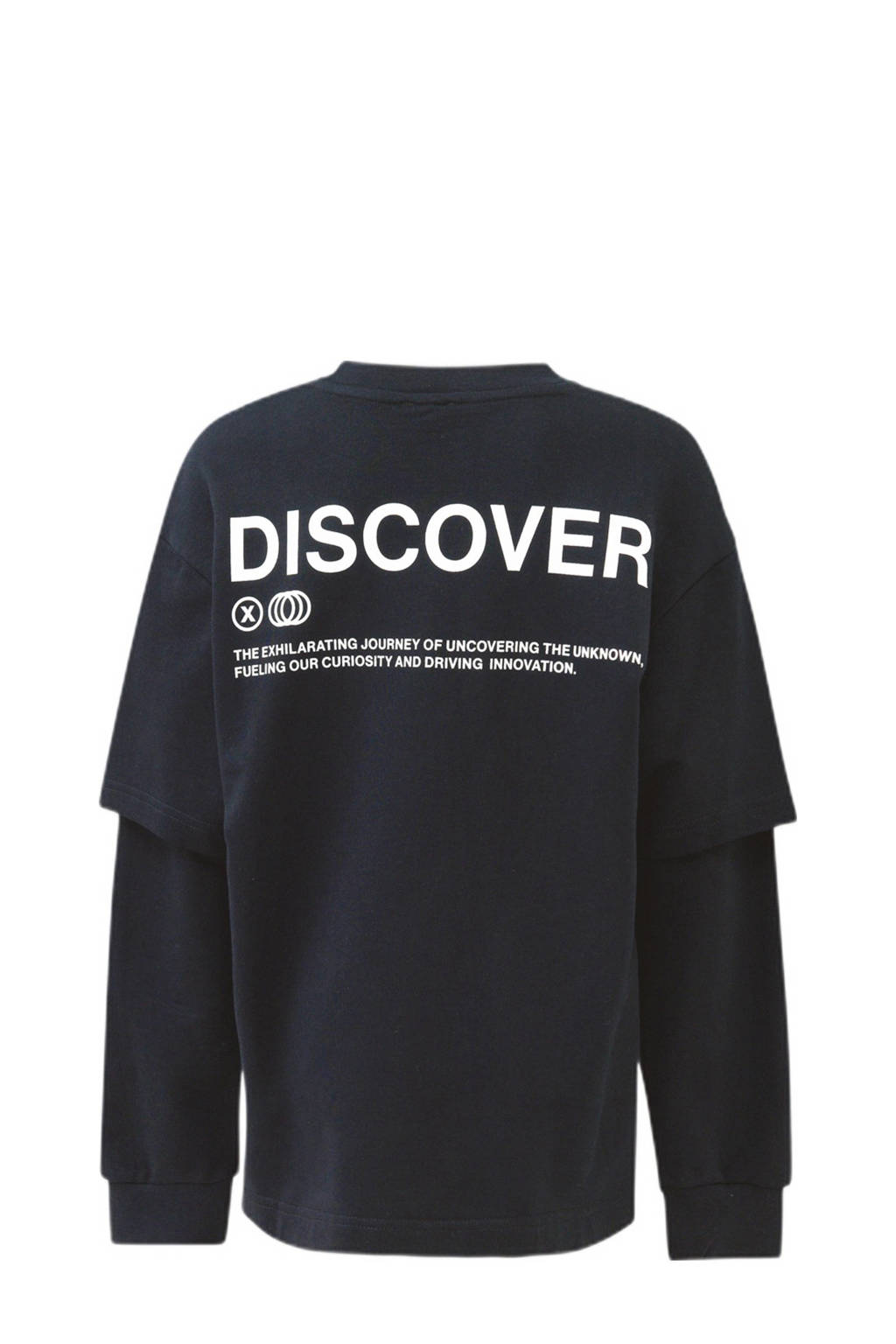 Shoeby longsleeve met backprint zwart