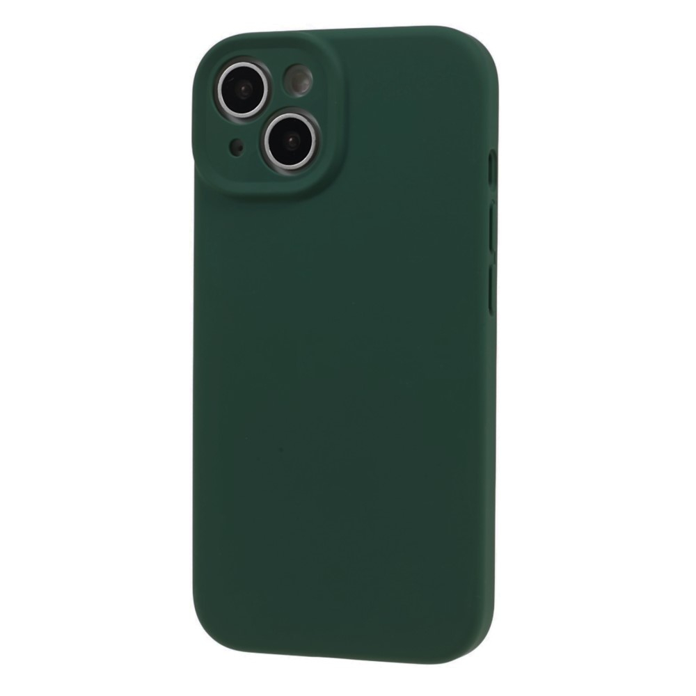 iPhone 15 Silikon Case Hülle mit Kameraschutz - Grün