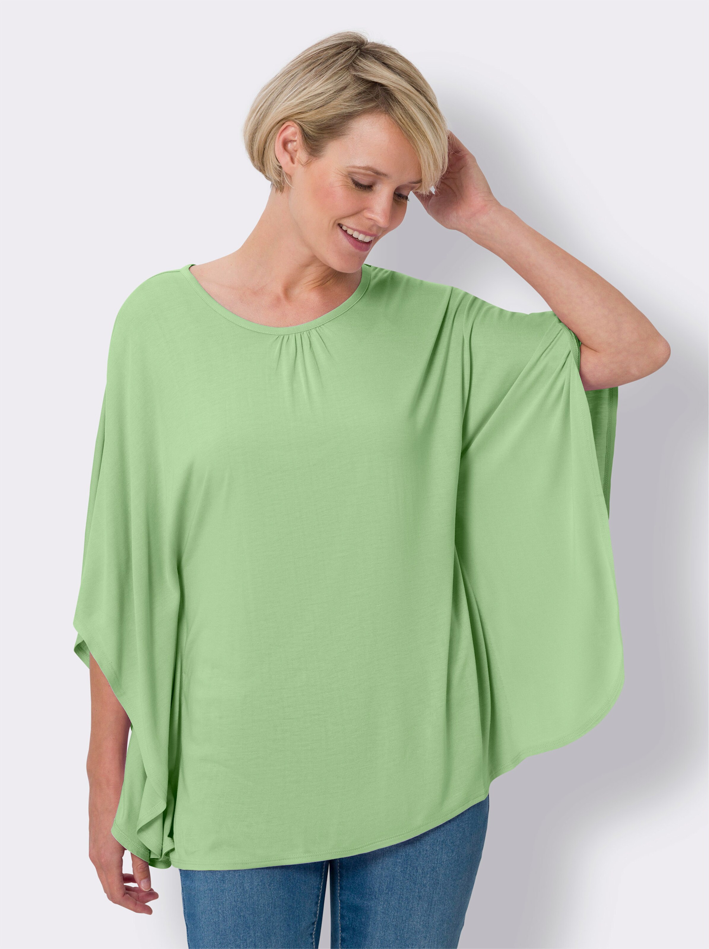 Fledermausshirt aus reiner Viskose
