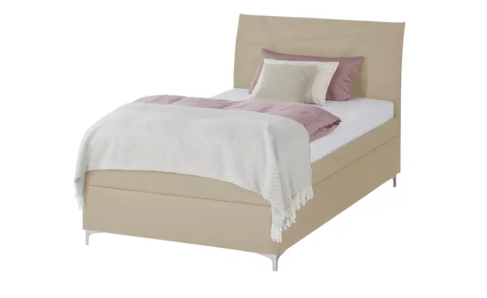 Polsterbett Lauren Beige 120 cm