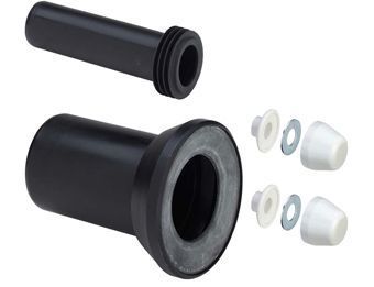 Viega aansluitgarnituur v. wandclosetcombinatie 45x180mm m. spoelpijpverbinder en aansluitbuis
