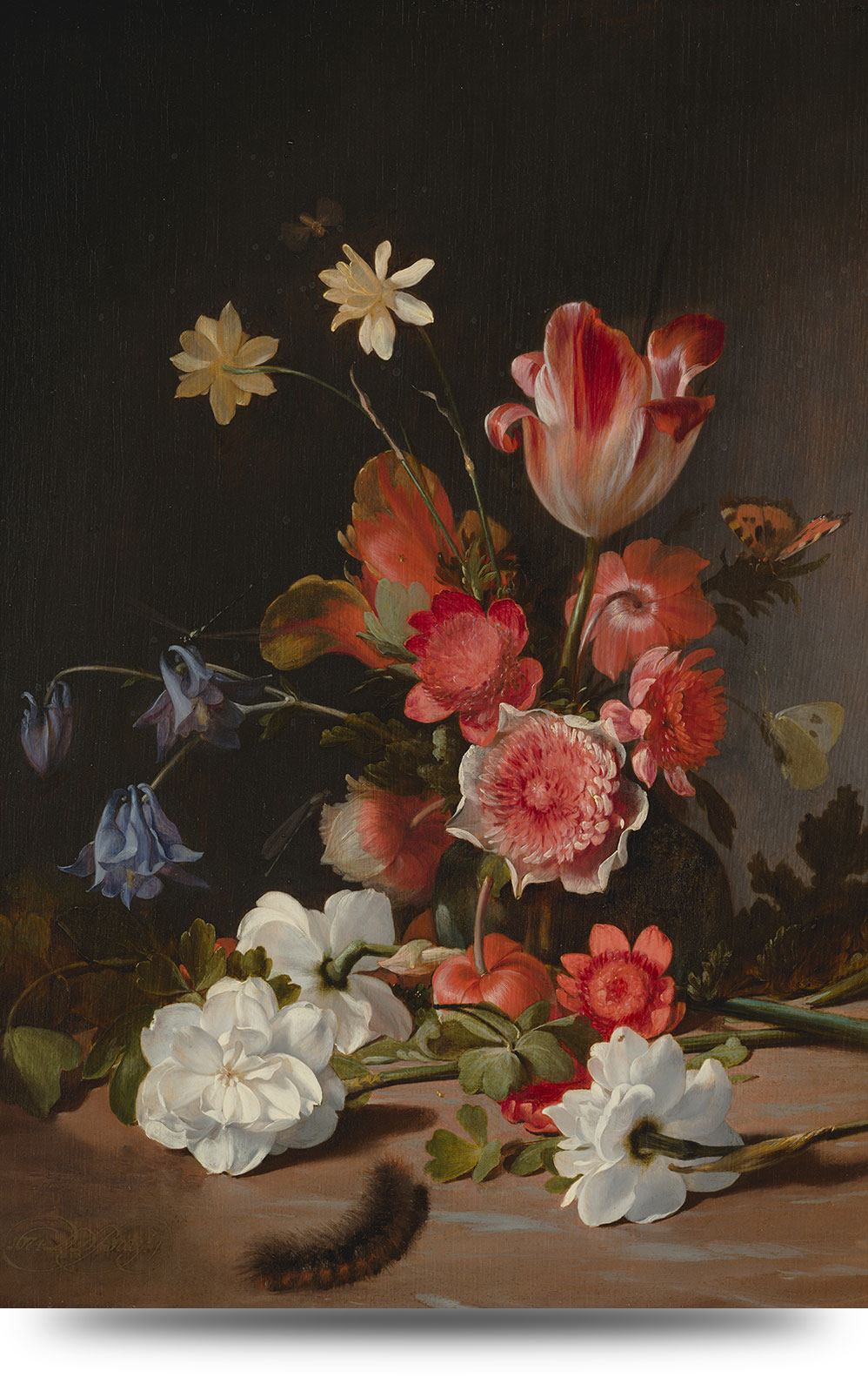 Bloemstillevens uit het Mauritshuis en rijksmuseum - Canvas schilderij 7 - 100 x 150 cm