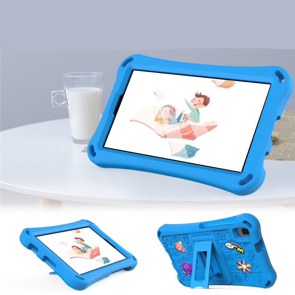 Samsung Galaxy Tab A11 / A9 Stossfeste Kinder Schaumstoff Hülle mit Griff   Kickstand   Schultergurt - Blau
