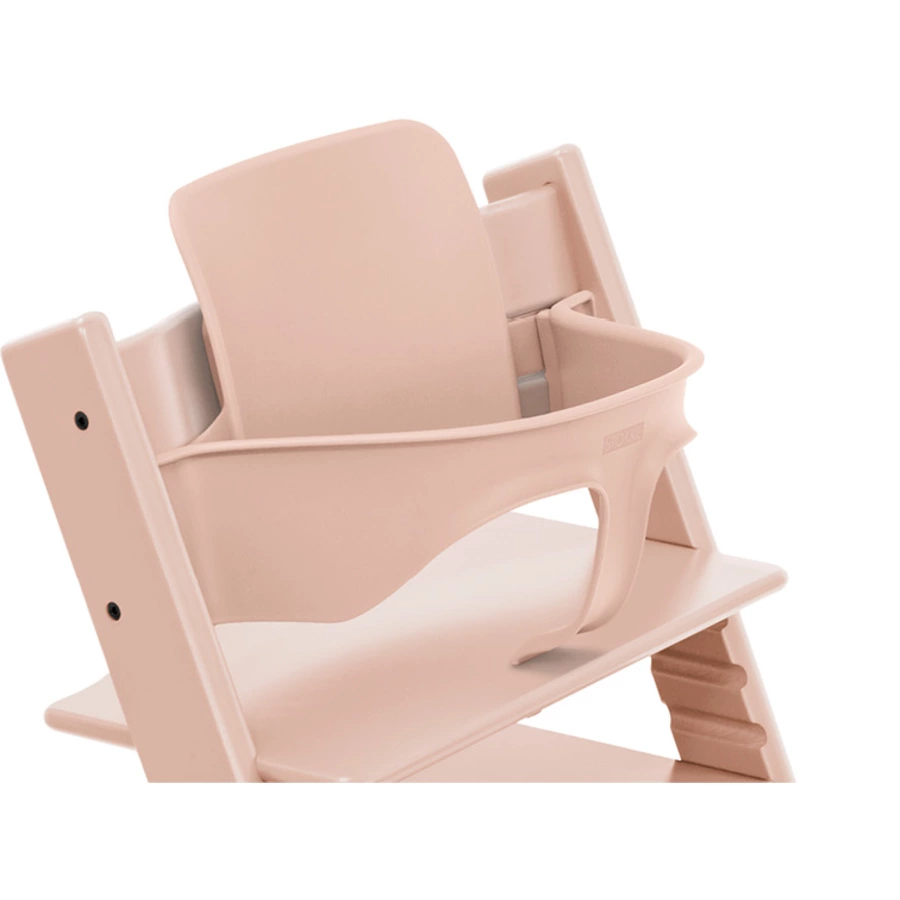 STOKKE® Mega Tripp Trapp® Set Hochstuhl Buche Serene Pink inkl. Newborn Set™ Grey und Baby Set Serene Pink