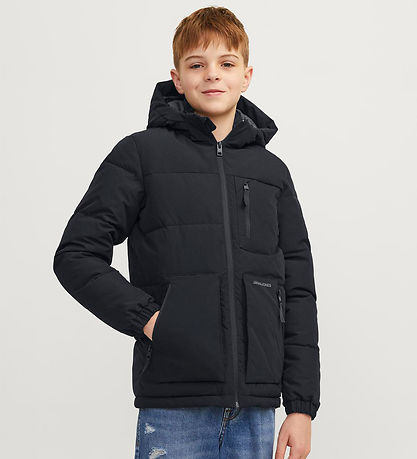 Jack & Jones Steppjacke - JJEOtto - Schwarz/Asphalt