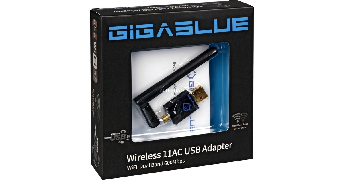GigaBlueUSB WLAN-Adapter GGBZU/006 wlan adapter  (Zwart, 600Mbit)