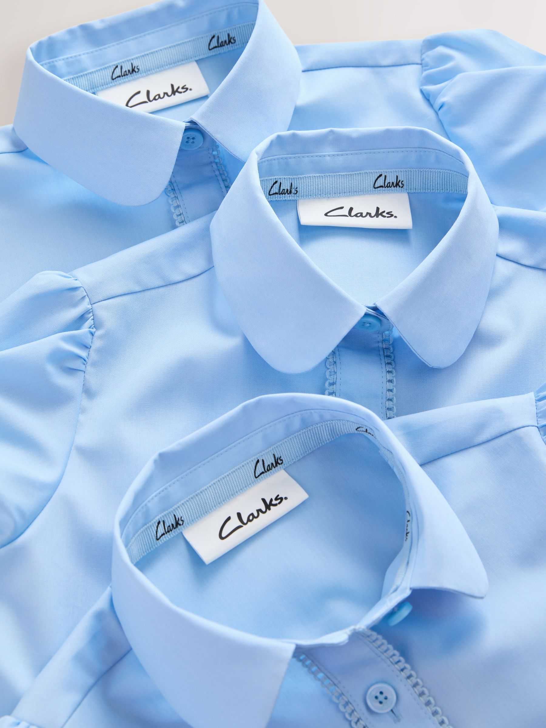 Clarks - Set van 3 schooloverhemden met korte mouwen voor meisjes