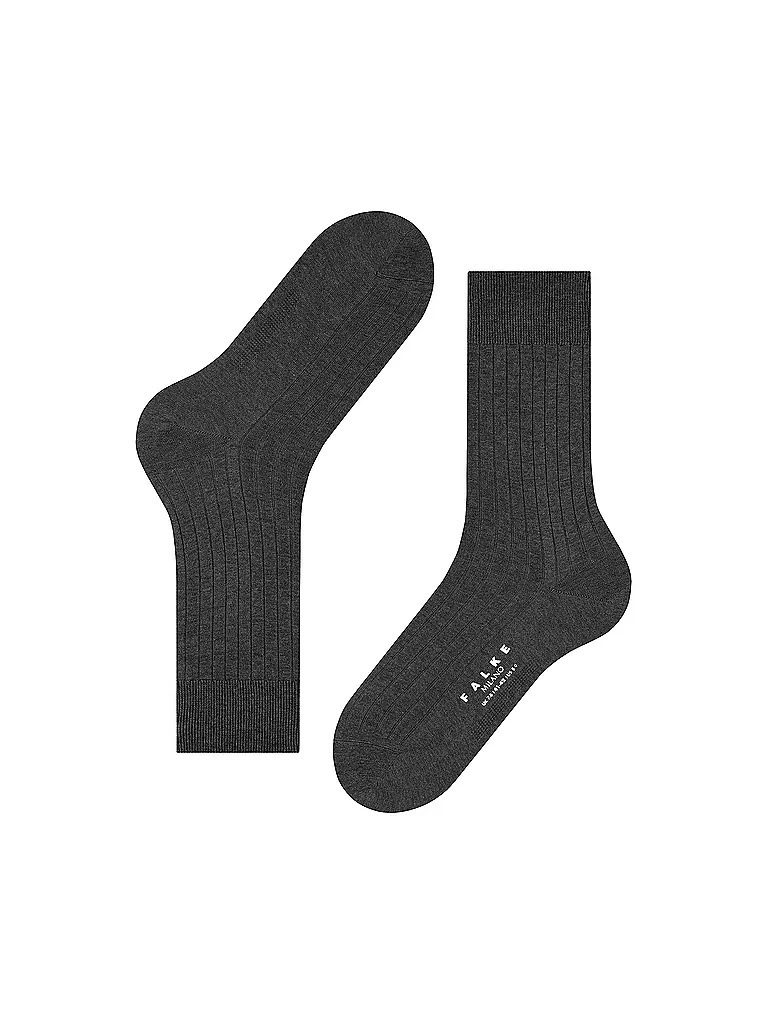 FALKE Socken MILANO anthracite melange grau
