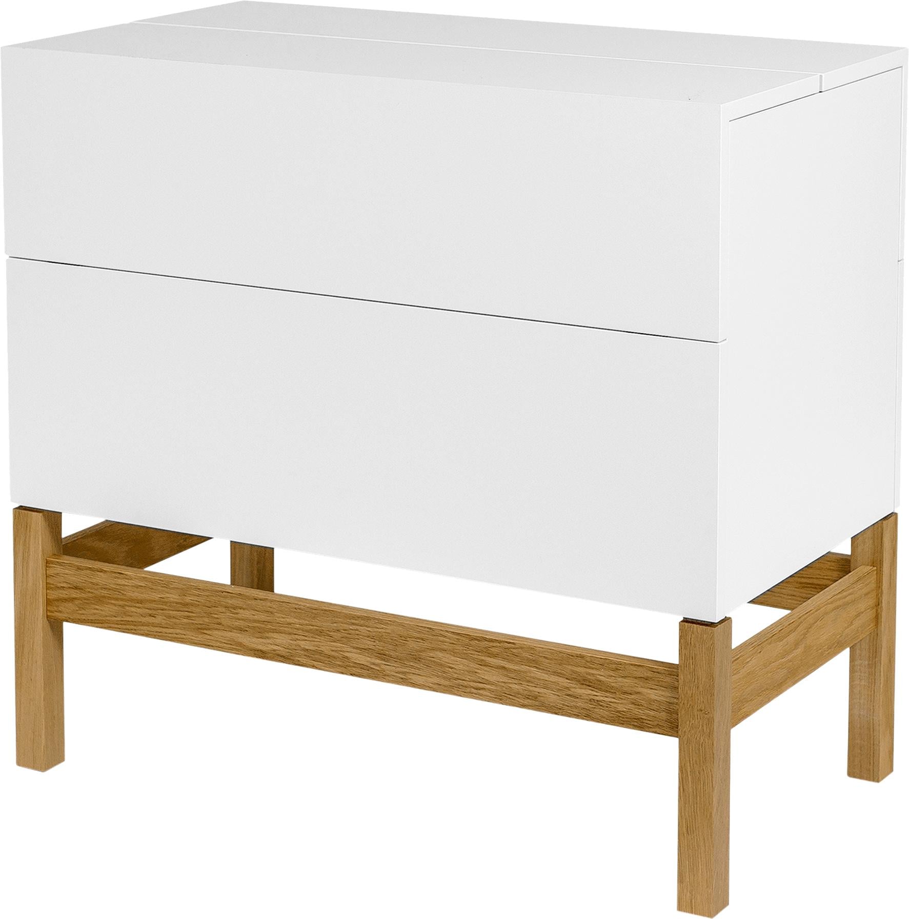 Woodman Barschrank »Delian« Breite 75 cm, Fussrahmen aus massiver Eiche, im skandinavian Design