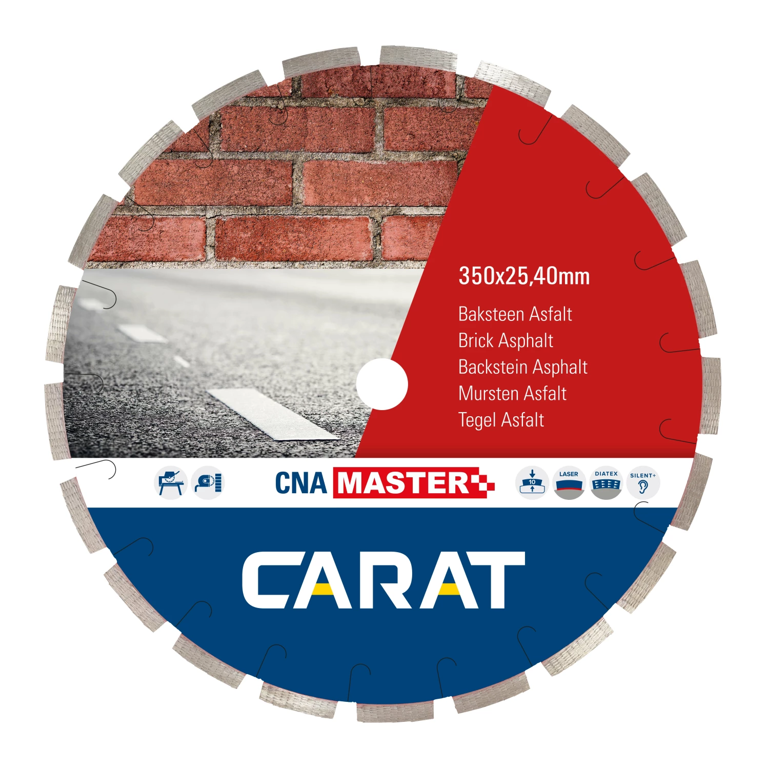 Carat CNAM600400 Diamantschijf - 600 x 25,4 x 10mm - Steen / Asfalt