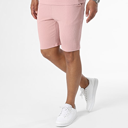 Ensemble Tee Shirt Et Short Jogging Rose