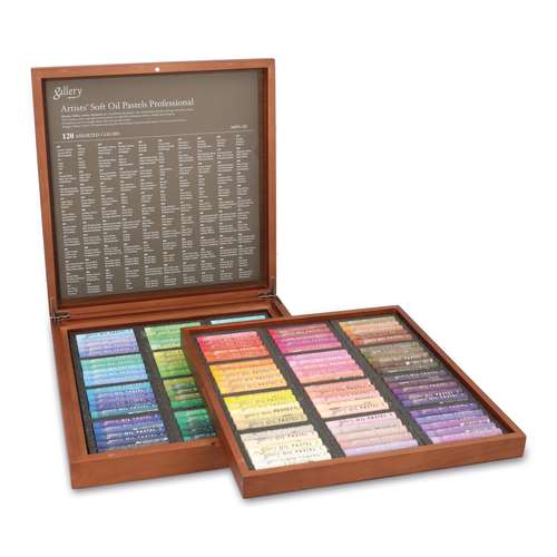 GALLERY Extra Soft Artists Ölpastelle im Holzkoffer – 120 Farben