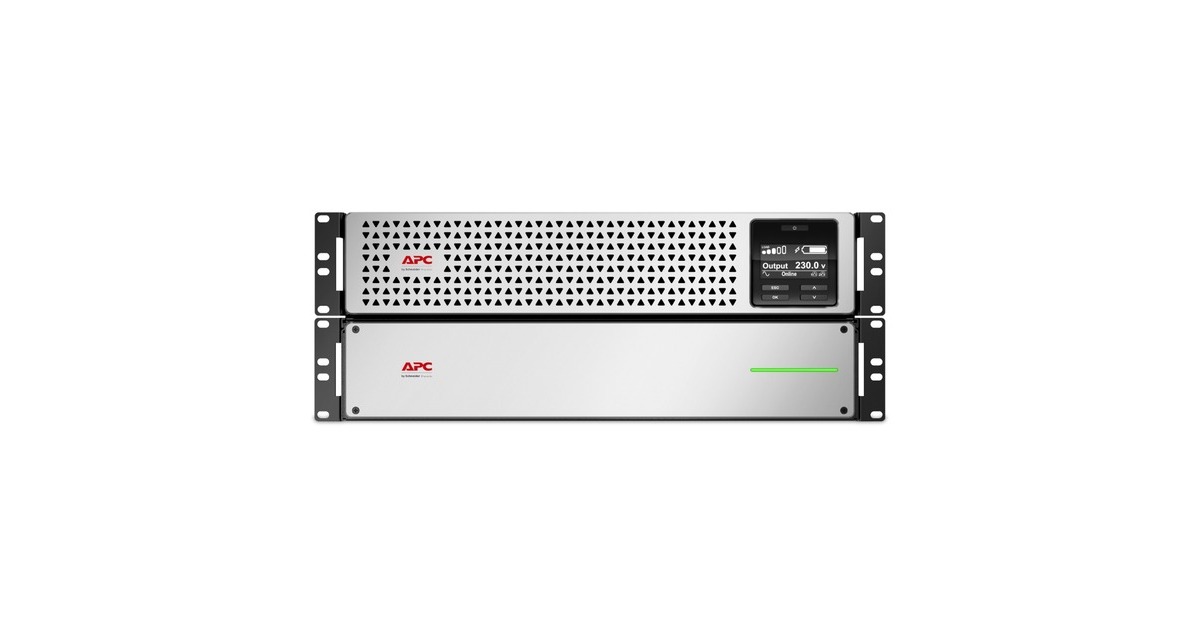 APCSmart-UPS Li-Ion SRTL1500RM4UXLI Noodstroomvoeding ups  (Zwart/zilver, 1500VA, 8x C13, USB, Rack/tower convertible, long runtime)