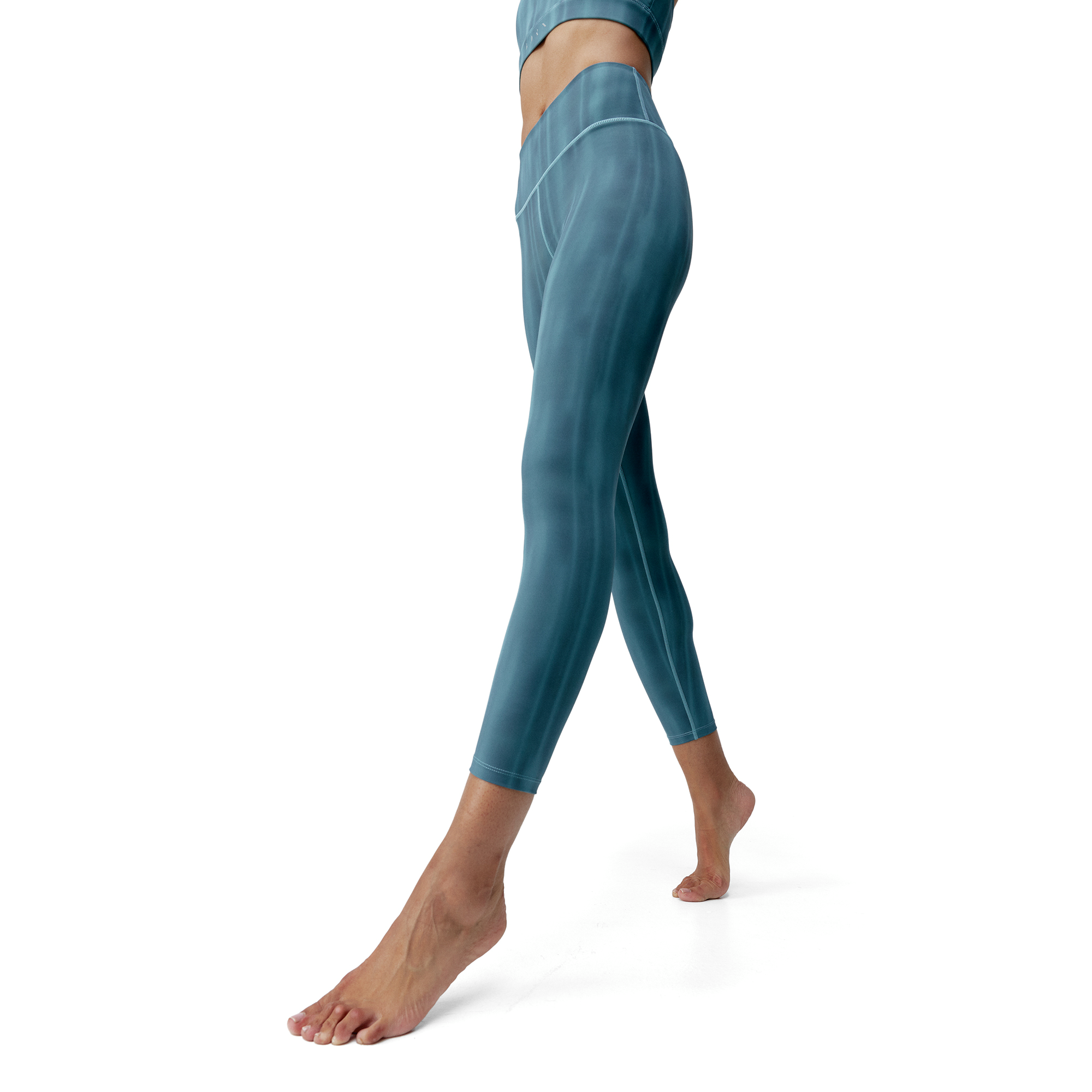 BLANCHE - Legging blanche au design imprimé unique | Bleu