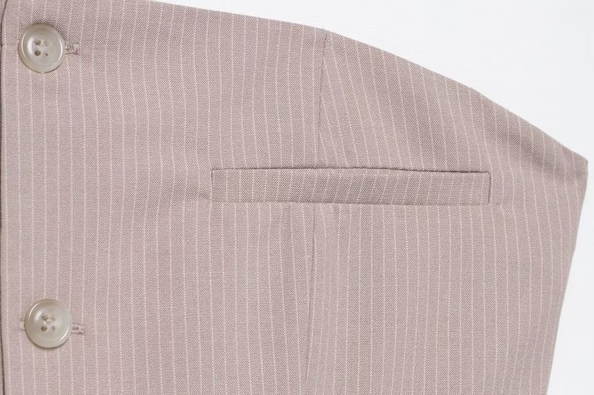 Asaiyoyo - Strapless effen geknoopte, tweedelige mini-jurk