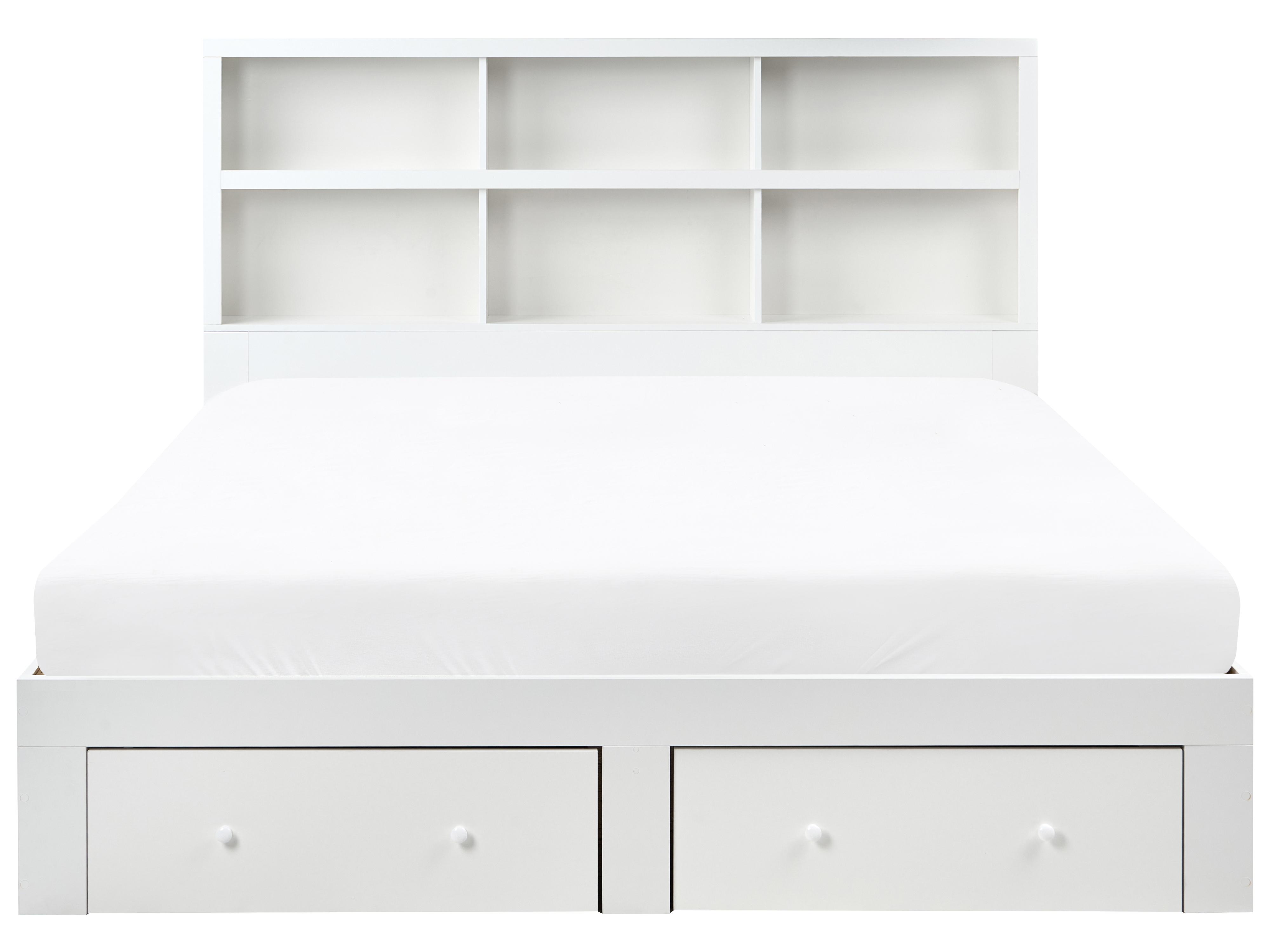 Bed met opbergladen TARARE 180 x 200 cm Wit