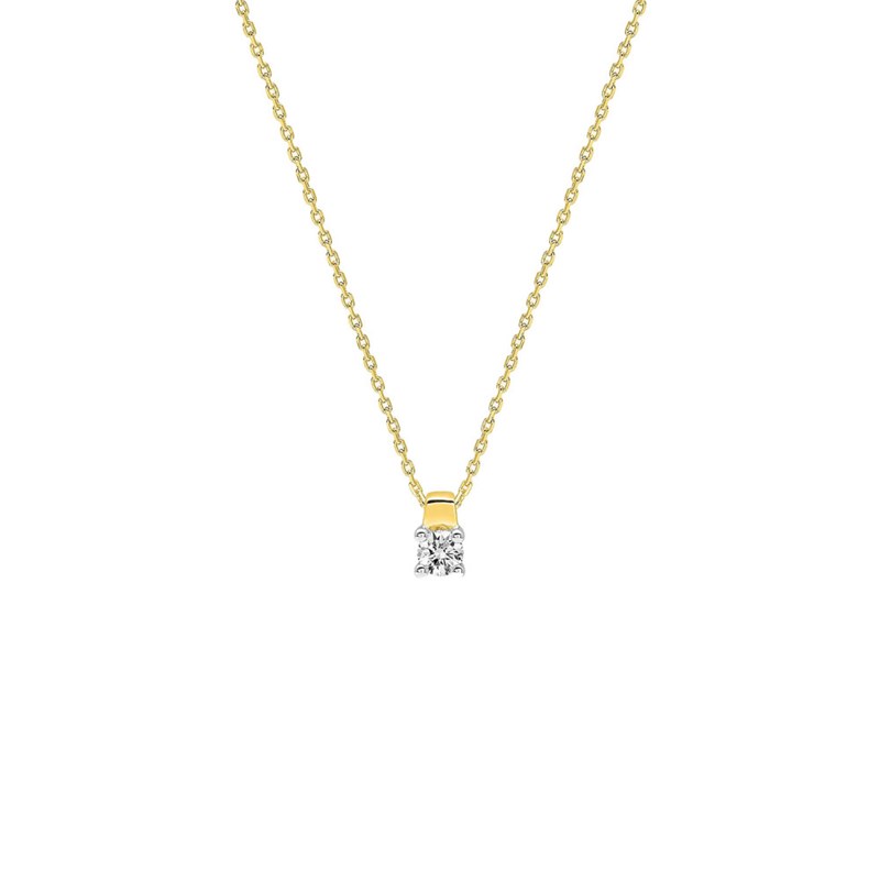 Collier Femme - Or 18 Carats - Diamant 0,18 Carats - Longueur : 42 cm