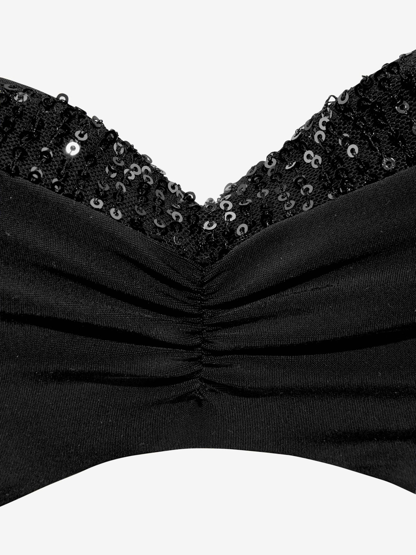 Maillot de bain bandeau à armatures aspect brillant grâce aux empiècements pailletés