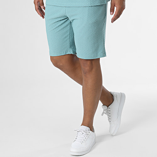 Ensemble Tee Shirt Et Short Jogging Turquoise