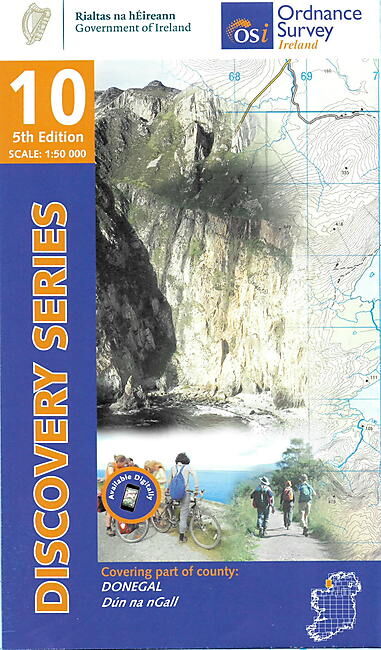 ORDNANCE SURVEY - 10 DONEGAL SUD WEST IRLANDE 1 50 000