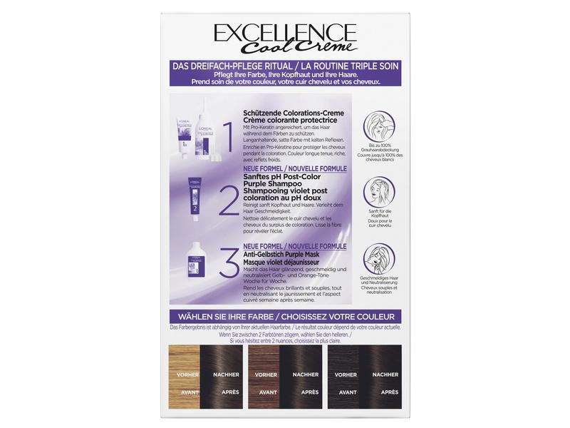 L'Oréal Paris Haarcoloration Cool Crème 4.11 Ultra Kühles M Dauerhafte Haarfarbe mit bis zu 100% Grauhaarabdeckung