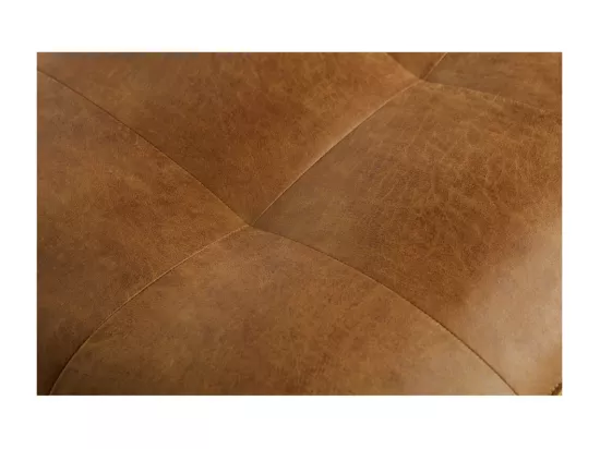 RODEO - Canapé vintage 3 places en cuir recyclé marron