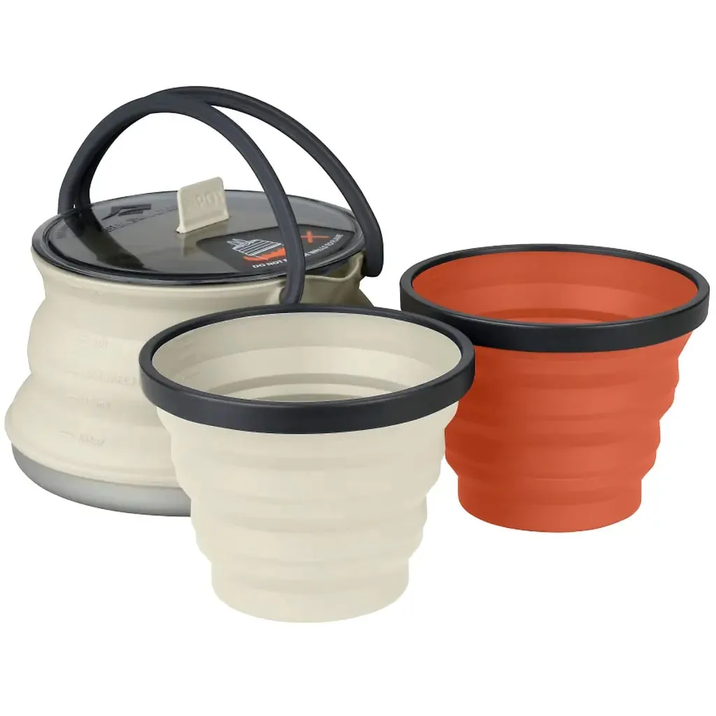 Sea To Summit X-Set11 W/Sack 3 Pc Black Pouch/Sand Kettle/Sand Mug/Rust Mug