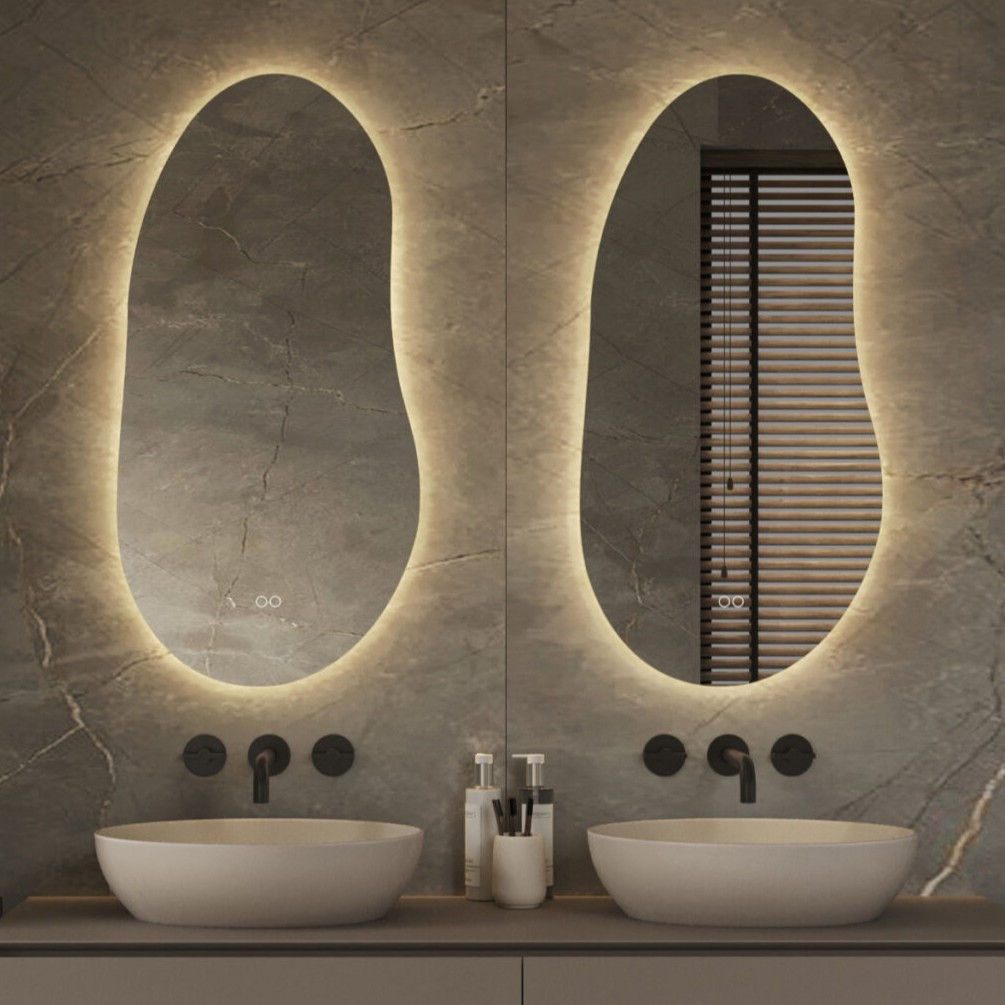 Hipp Design 22001 spiegel organisch 45x90cm met led verlichting